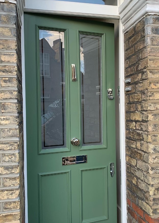 Bespoke timber front door, Hackney